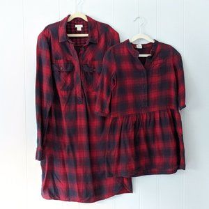 J.Crew | Matching Mom/Daughter Flannel Shirt Dress